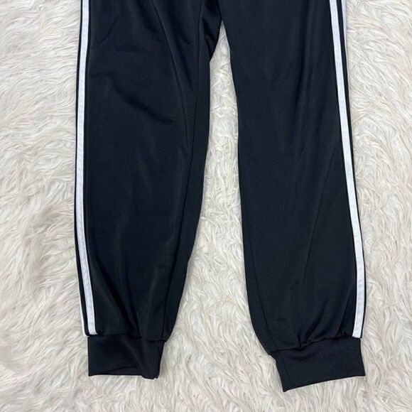 Adidas Men's Medium Essential Joggers Pants Black White Striped Sweatpants - Picture 8 of 11